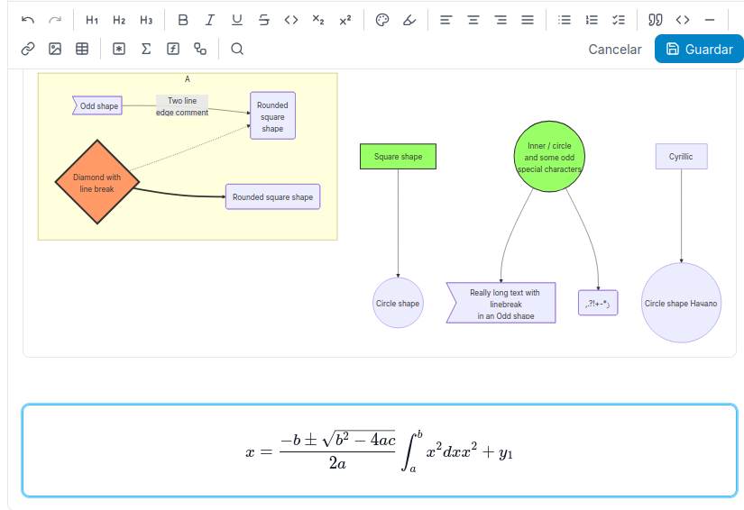 ¿Que hay de nuevo? Editor de fórmulas y diagramas, Youtube de vuelta en el chat v4.36